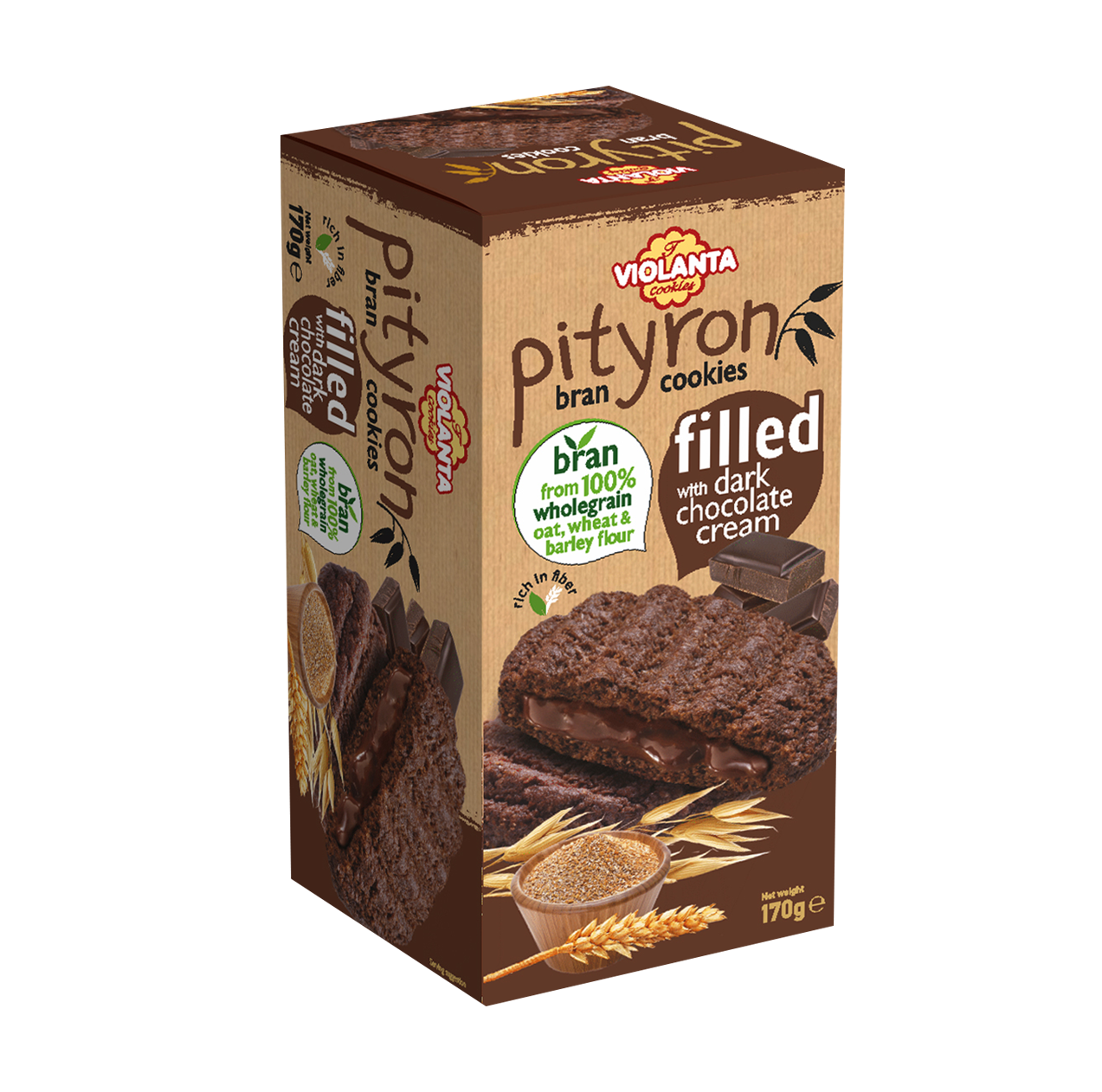 Biskota Pityron me çoko të zezë 12/170gr