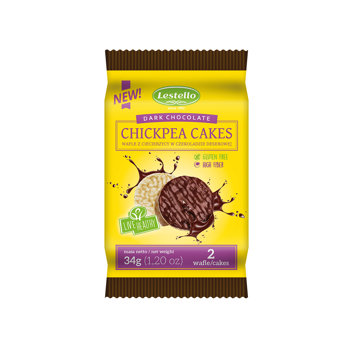 Biskotë nga qiqra me çoko të zezë 10/34gr