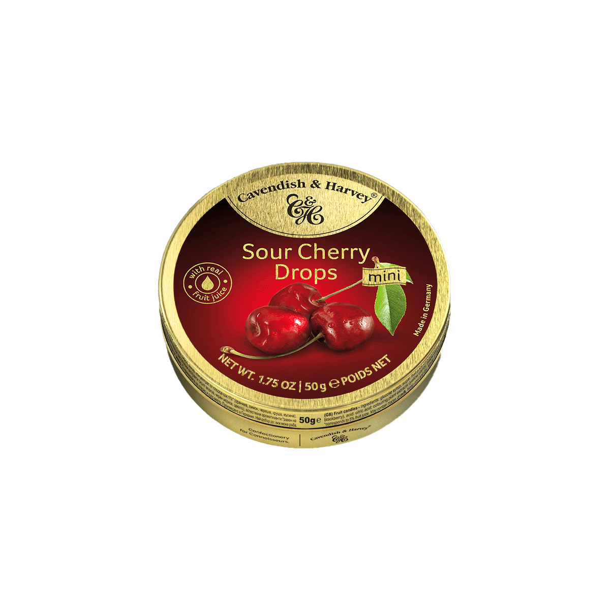 Sour Cherry Drops - C&H 7/50gr