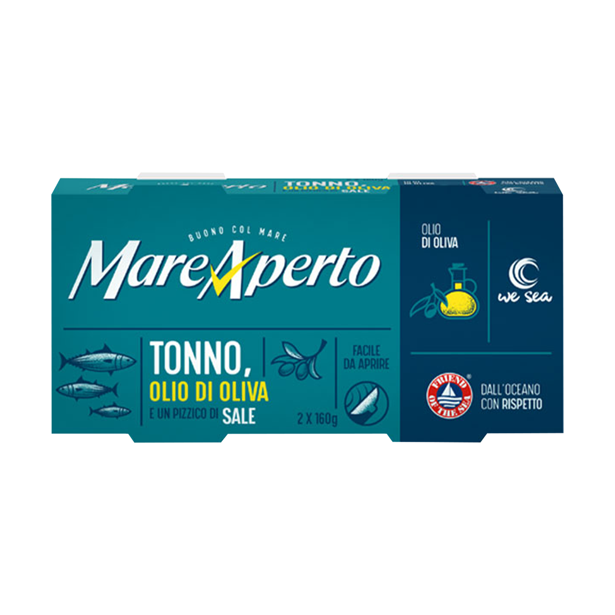 Tuna Mare Aperto në vaj ulliri 24/2x160gr