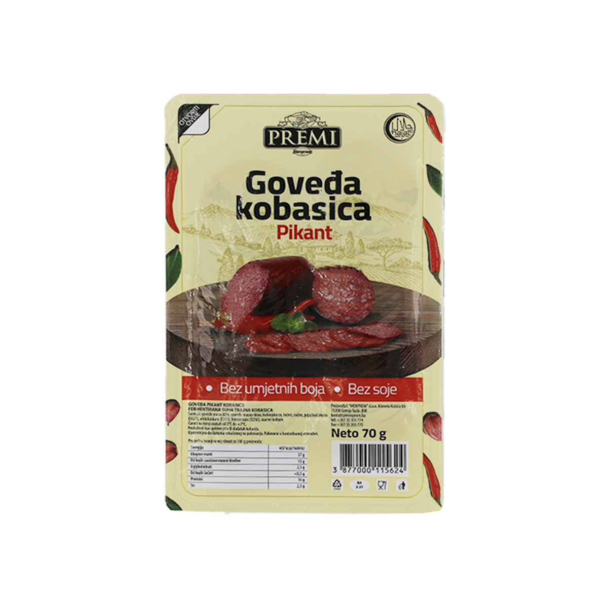 Premi suxhuk viçi pikant 14/70gr