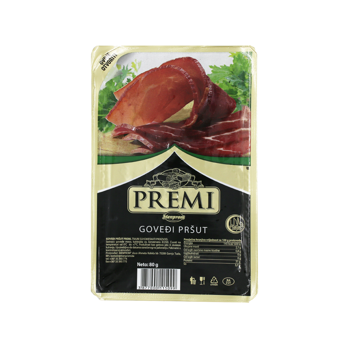 Premi proshutë viçi 14/80gr