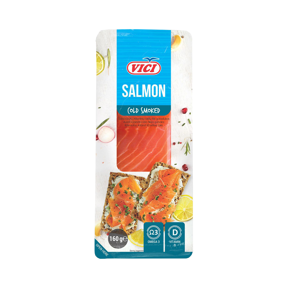 VICI Filetë salmoni i tymosur 6/160gr