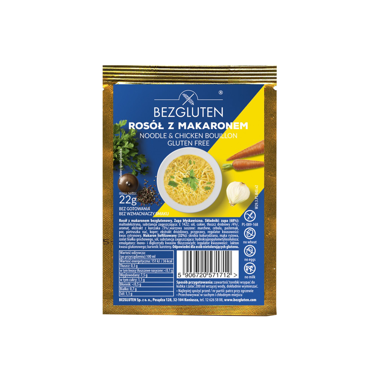 Supë Pule me pasta pa gluten 25/22gr