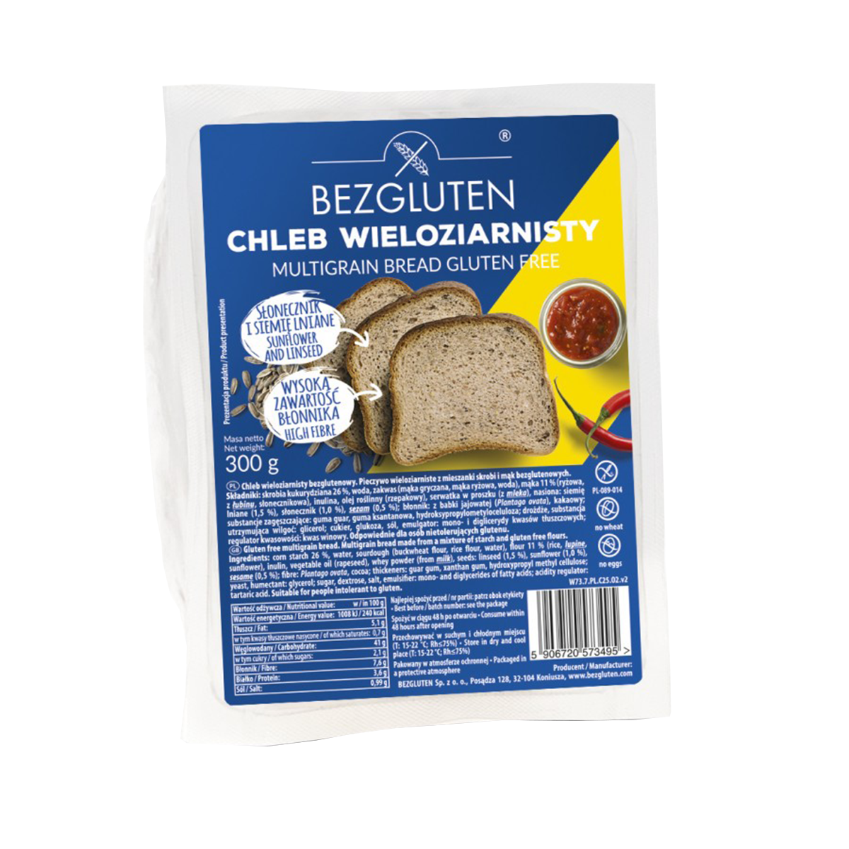 Bukë me drithëra pa gluten 10/300gr