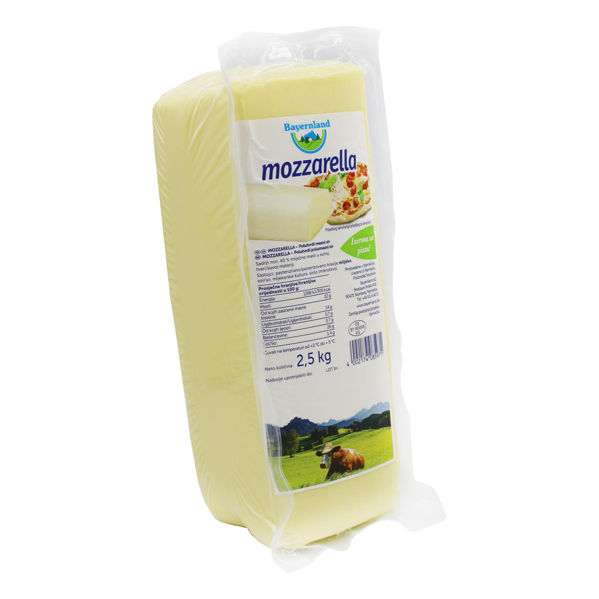 Mozzarella Cheese 4/2,5kg