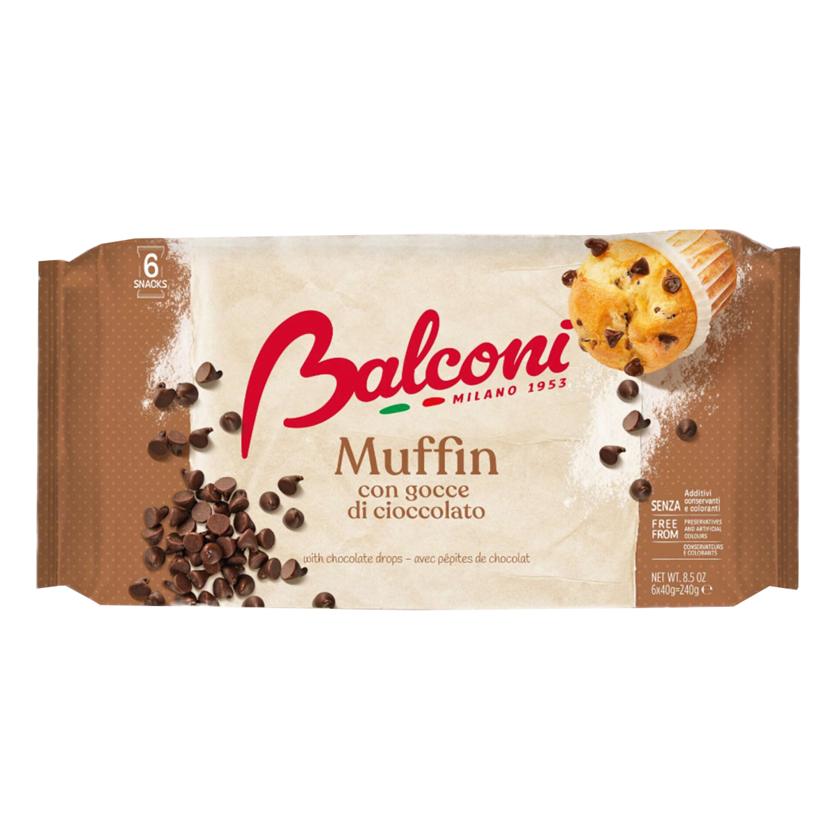 Muffin me copëza çokollate 12/240gr